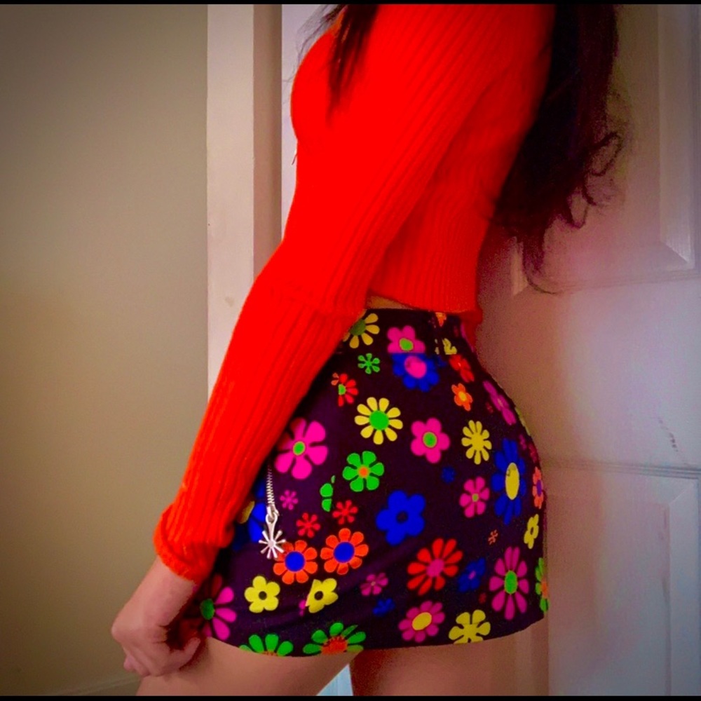 dELiA’s by Dolls Kill Flower Power Mini Skirt